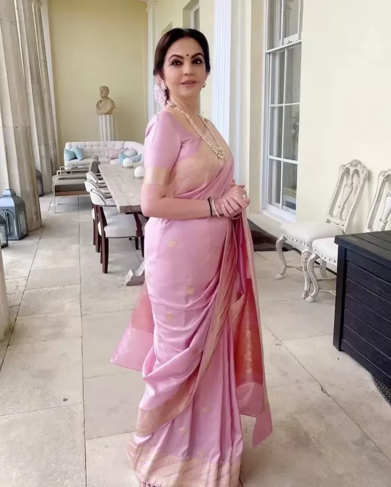 Vivid Pink Saree of Banarasi